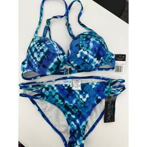 California Waves Blue 2pc Swim Set